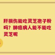肝损伤能吃灵芝孢子粉吗？肺癌病人能不能吃灵芝呢