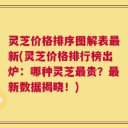 灵芝价格排序图解表最新(灵芝价格排行榜出炉：哪种灵芝最贵？最新数据揭晓！)