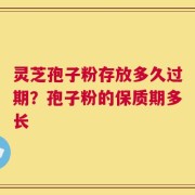 灵芝孢子粉存放多久过期？孢子粉的保质期多长