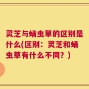 灵芝与蛹虫草的区别是什么(区别：灵芝和蛹虫草有什么不同？)