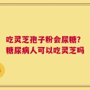 吃灵芝孢子粉会尿糖？糖尿病人可以吃灵芝吗
