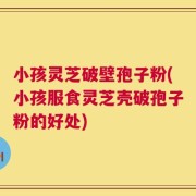 小孩灵芝破壁孢子粉(小孩服食灵芝壳破孢子粉的好处)