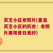 灵芝小区老照片(重温灵芝小区的历史：老照片展现昔日美好)