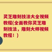灵芝雕刻技法大全视频教程(全面教你灵芝雕刻技法，雕刻大师视频教程！)