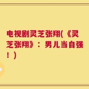电视剧灵芝张翔(《灵芝张翔》：男儿当自强！)
