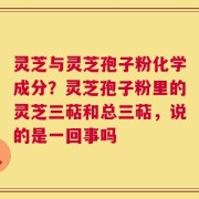 灵芝与灵芝孢子粉化学成分？灵芝孢子粉里的灵芝三萜和总三萜，说的是一回事吗