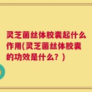 灵芝菌丝体胶囊起什么作用(灵芝菌丝体胶囊的功效是什么？)