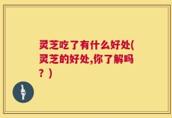灵芝吃了有什么好处(灵芝的好处,你了解吗？)