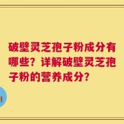 破壁灵芝孢子粉成分有哪些？详解破壁灵芝孢子粉的营养成分？