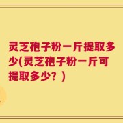 灵芝孢子粉一斤提取多少(灵芝孢子粉一斤可提取多少？)