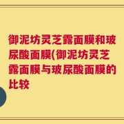 御泥坊灵芝露面膜和玻尿酸面膜(御泥坊灵芝露面膜与玻尿酸面膜的比较