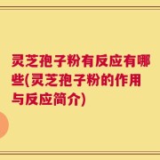 灵芝孢子粉有反应有哪些(灵芝孢子粉的作用与反应简介)