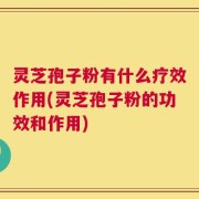 灵芝孢子粉有什么疗效作用(灵芝孢子粉的功效和作用)