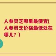 人参灵芝哪里最便宜(人参灵芝价格最低处在哪儿？)
