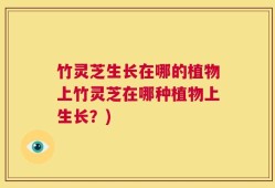 竹灵芝生长在哪的植物上竹灵芝在哪种植物上生长？)