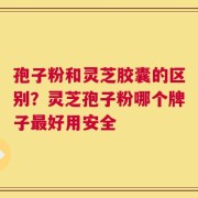 孢子粉和灵芝胶囊的区别？灵芝孢子粉哪个牌子最好用安全