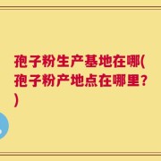 孢子粉生产基地在哪(孢子粉产地点在哪里？)