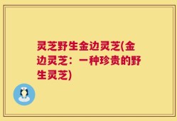 灵芝野生金边灵芝(金边灵芝：一种珍贵的野生灵芝)