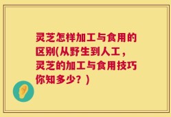 灵芝怎样加工与食用的区别(从野生到人工，灵芝的加工与食用技巧你知多少？)