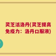 灵芝活洛丹(灵芝提高免疫力：洛丹口服液)