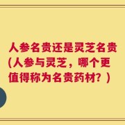 人参名贵还是灵芝名贵(人参与灵芝，哪个更值得称为名贵药材？)
