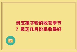 灵芝孢子粉的收获季节？灵芝几月份采收最好