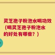 灵芝孢子粉泡水喝功效 (喝灵芝孢子粉泡水的好处有哪些？)