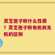 灵芝孢子粉什么性质 ？灵芝孢子粉有机和无机的区别