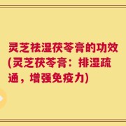 灵芝祛湿茯苓膏的功效(灵芝茯苓膏：排湿疏通，增强免疫力)