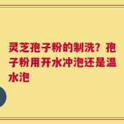 灵芝孢子粉的制洗？孢子粉用开水冲泡还是温水泡