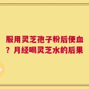 服用灵芝孢子粉后便血？月经喝灵芝水的后果