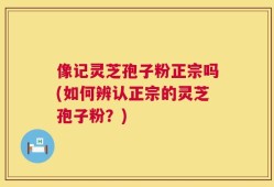 像记灵芝孢子粉正宗吗(如何辨认正宗的灵芝孢子粉？)
