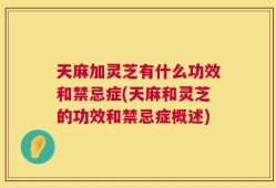 天麻加灵芝有什么功效和禁忌症(天麻和灵芝的功效和禁忌症概述)