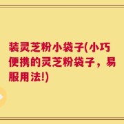 装灵芝粉小袋子(小巧便携的灵芝粉袋子，易服用法!)
