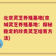 北京灵芝养殖基地(京城灵芝养殖基地：探秘稳定的珍贵灵芝培育方法)