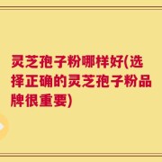 灵芝孢子粉哪样好(选择正确的灵芝孢子粉品牌很重要)