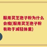 服用灵芝孢子粉为什么会瘦(服用灵芝孢子粉有助于减轻体重)