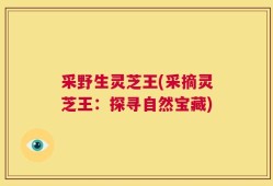采野生灵芝王(采摘灵芝王：探寻自然宝藏)