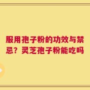 服用孢子粉的功效与禁忌？灵芝孢子粉能吃吗