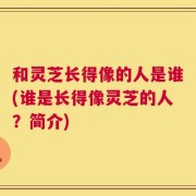 和灵芝长得像的人是谁(谁是长得像灵芝的人？简介)