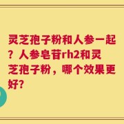 灵芝孢子粉和人参一起？人参皂苷rh2和灵芝孢子粉，哪个效果更好？