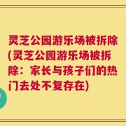 灵芝公园游乐场被拆除(灵芝公园游乐场被拆除：家长与孩子们的热门去处不复存在)
