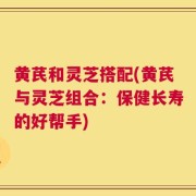 黄芪和灵芝搭配(黄芪与灵芝组合：保健长寿的好帮手)