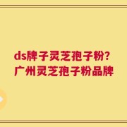 ds牌子灵芝孢子粉？广州灵芝孢子粉品牌