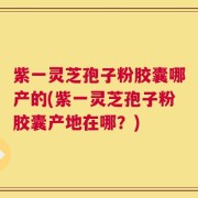 紫一灵芝孢子粉胶囊哪产的(紫一灵芝孢子粉胶囊产地在哪？)