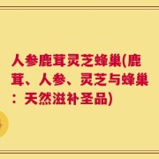 人参鹿茸灵芝蜂巢(鹿茸、人参、灵芝与蜂巢：天然滋补圣品)