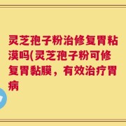 灵芝孢子粉治修复胃粘漠吗(灵芝孢子粉可修复胃黏膜，有效治疗胃病