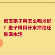 灵芝孢子粉怎么喝才好？孢子粉用开水冲泡还是温水泡