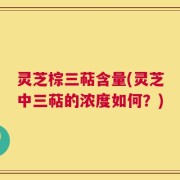 灵芝棕三萜含量(灵芝中三萜的浓度如何？)