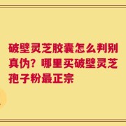 破壁灵芝胶囊怎么判别真伪？哪里买破壁灵芝孢子粉最正宗